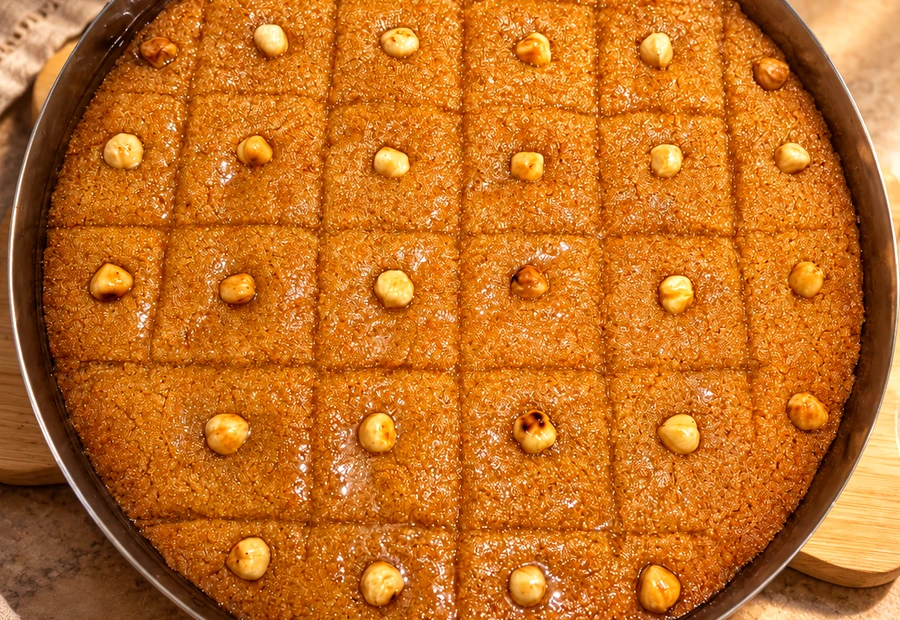 Basbousa Hazelnut